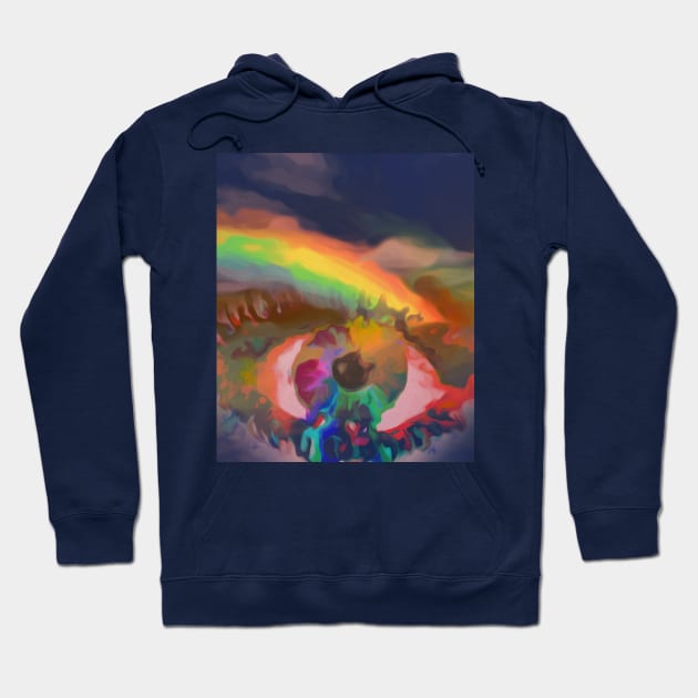 Rainbow Eye Hoodie by MONLart